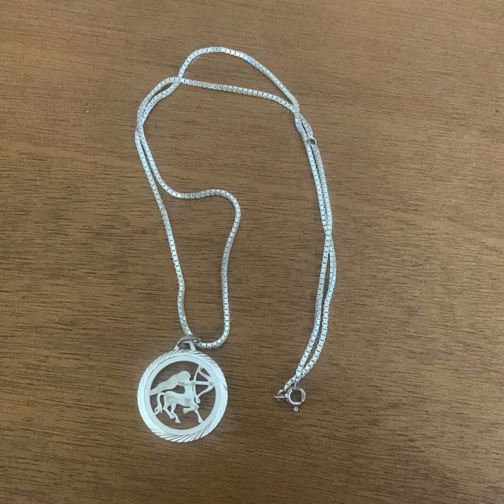 Sterling silver Sagittarius necklace